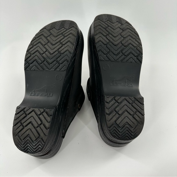 Dansko size 37 6.5-7 238020202 black Napa leather orthopedic nursing clogs - Picture 8 of 15